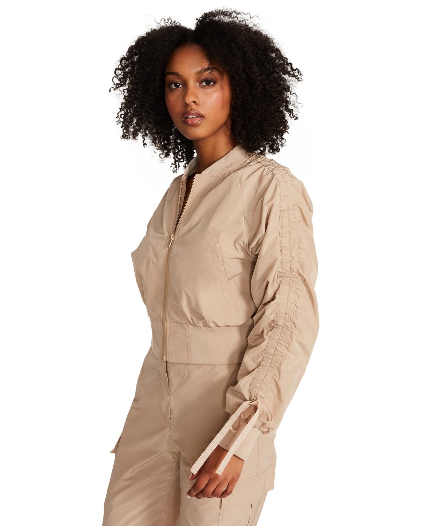 Khaki Steve Madden Emory Women's Jackets | PH 2394ZGD